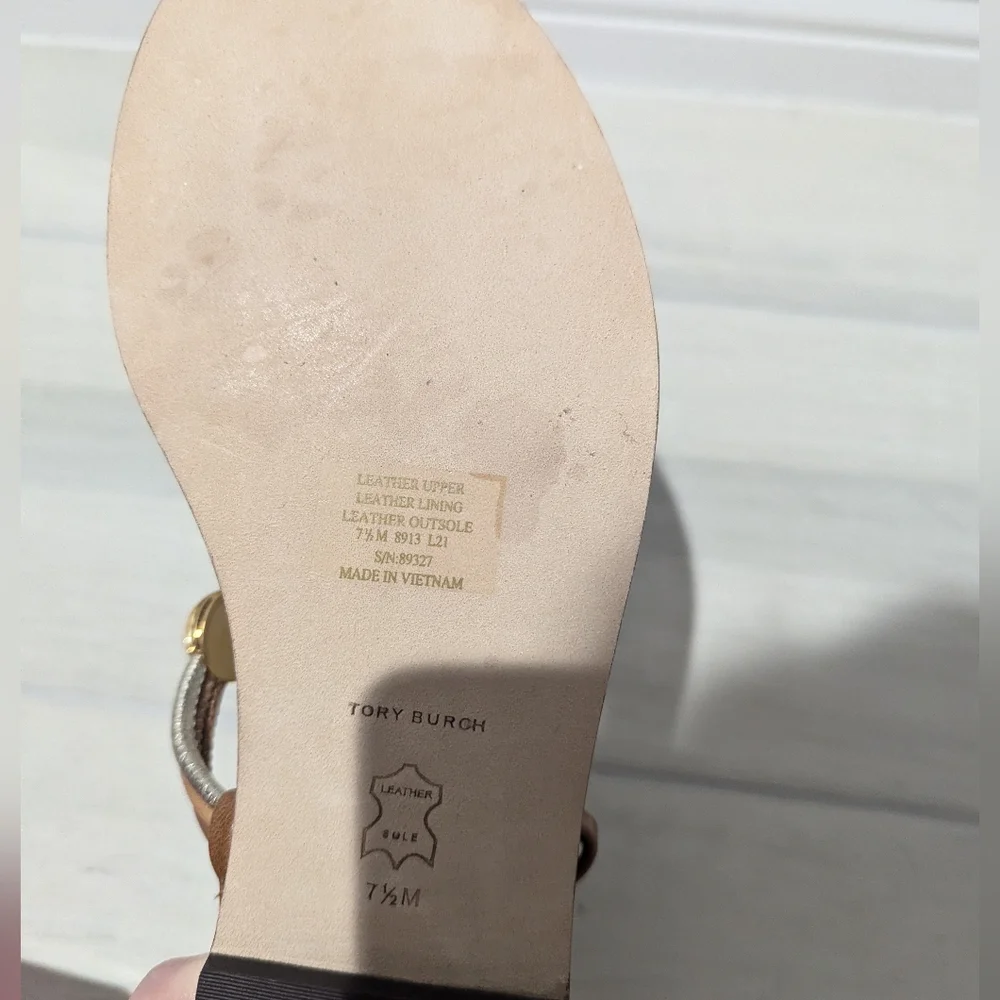 Tory Burch Capri Beaded Leather Multi-strap Sandal